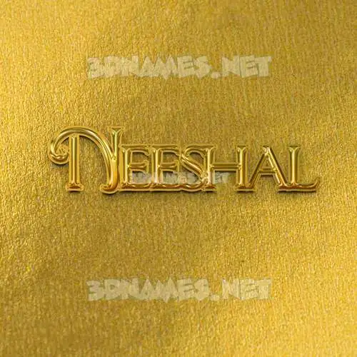 neeshal in All Gold style - 3D name wallpaper neeshal in All Gold style - 3D name wallpaper