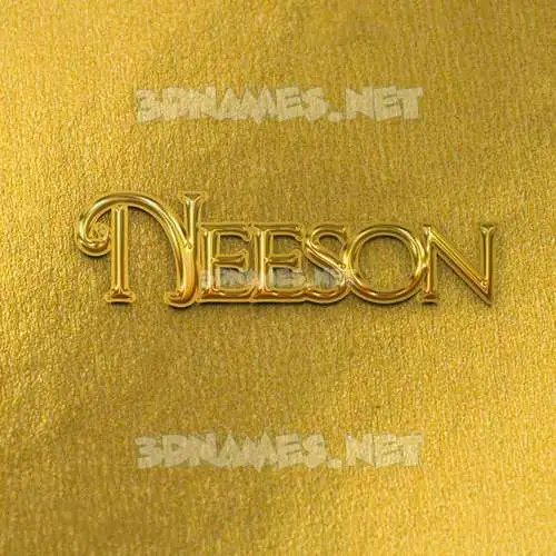 neeson in All Gold style - 3D name wallpaper neeson in All Gold style - 3D name wallpaper
