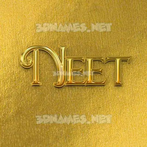 neet in All Gold style - 3D name wallpaper neet in All Gold style - 3D name wallpaper