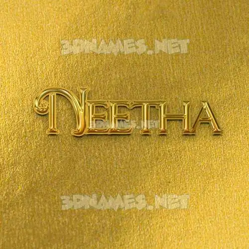 neetha in All Gold style - 3D name wallpaper neetha in All Gold style - 3D name wallpaper