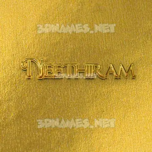 neethiram in All Gold style - 3D name wallpaper neethiram in All Gold style - 3D name wallpaper
