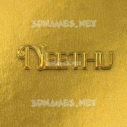 neethu in All Gold style - 3D name wallpaper neethu in All Gold style - 3D name wallpaper