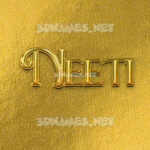 neeti in All Gold style - 3D name wallpaper