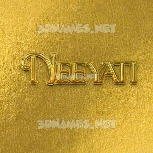 neeyati in All Gold style - 3D name wallpaper neeyati in All Gold style - 3D name wallpaper