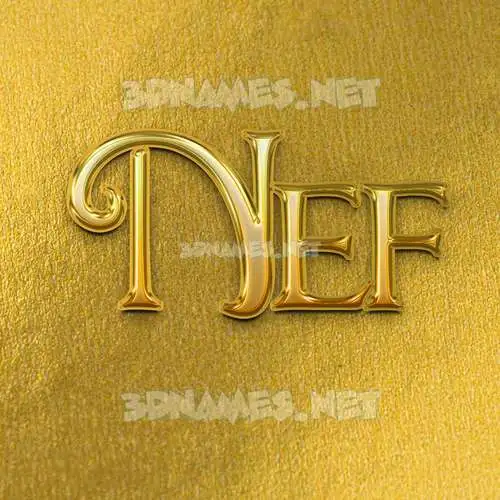 nef in All Gold style - 3D name wallpaper nef in All Gold style - 3D name wallpaper