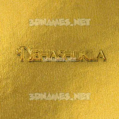 nehashukla in All Gold style - 3D name wallpaper