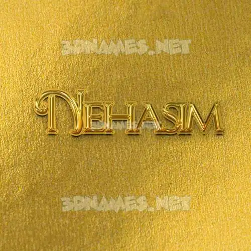nehasim in All Gold style - 3D name wallpaper nehasim in All Gold style - 3D name wallpaper
