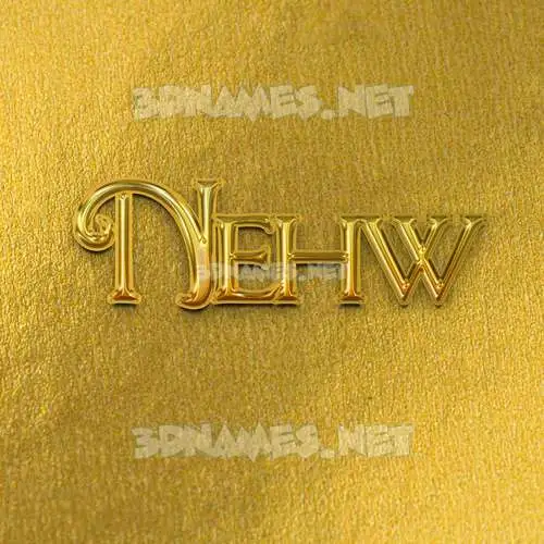 nehw in All Gold style - 3D name wallpaper nehw in All Gold style - 3D name wallpaper
