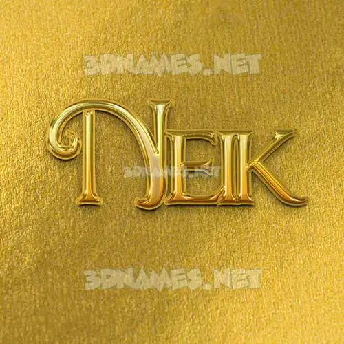 neik in All Gold style - 3D name wallpaper neik in All Gold style - 3D name wallpaper