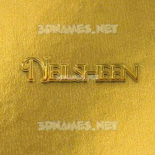 neilsheen in All Gold style - 3D name wallpaper