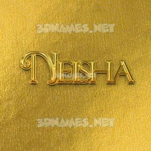 neisha in All Gold style - 3D name wallpaper neisha in All Gold style - 3D name wallpaper