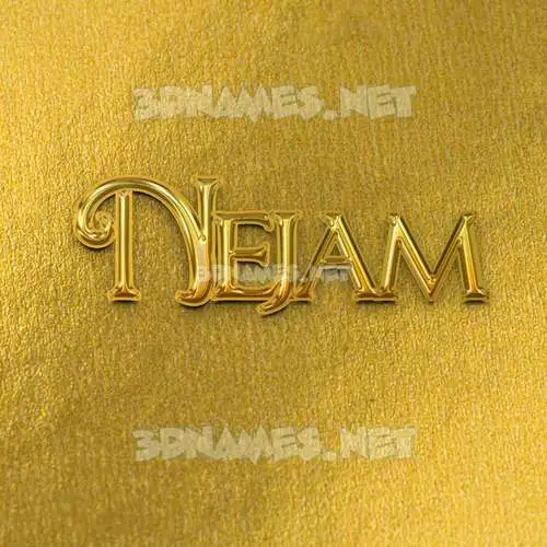 nejam in All Gold style - 3D name wallpaper nejam in All Gold style - 3D name wallpaper