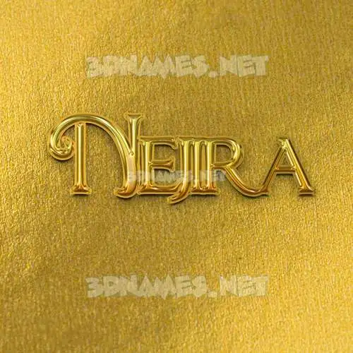 nejira in All Gold style - 3D name wallpaper nejira in All Gold style - 3D name wallpaper