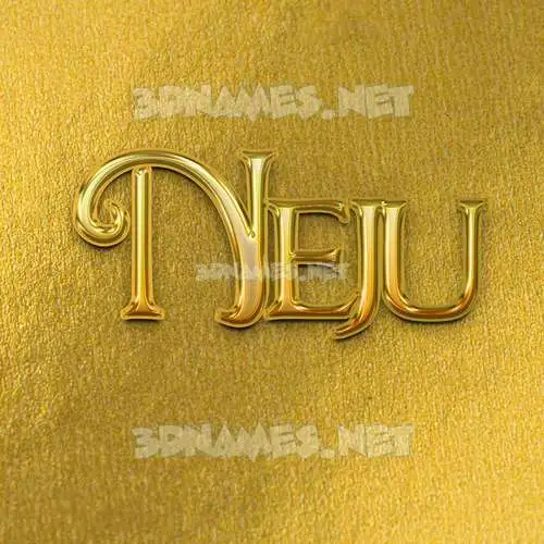 neju in All Gold style - 3D name wallpaper neju in All Gold style - 3D name wallpaper