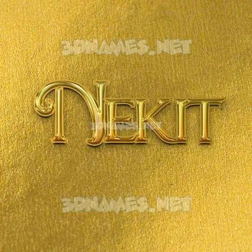 nekit in All Gold style - 3D name wallpaper