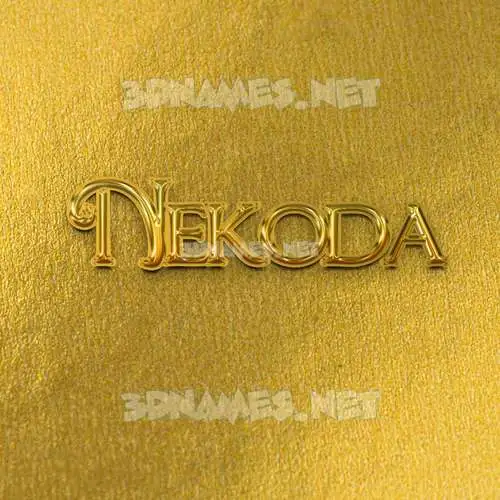 nekoda in All Gold style - 3D name wallpaper nekoda in All Gold style - 3D name wallpaper