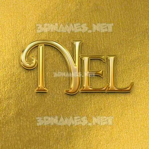 nel in All Gold style - 3D name wallpaper nel in All Gold style - 3D name wallpaper