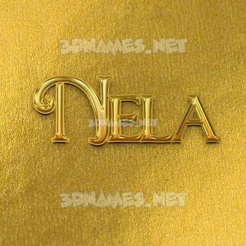 nela in All Gold style - 3D name wallpaper nela in All Gold style - 3D name wallpaper