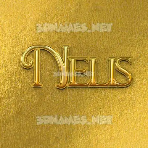 nelis in All Gold style - 3D name wallpaper nelis in All Gold style - 3D name wallpaper