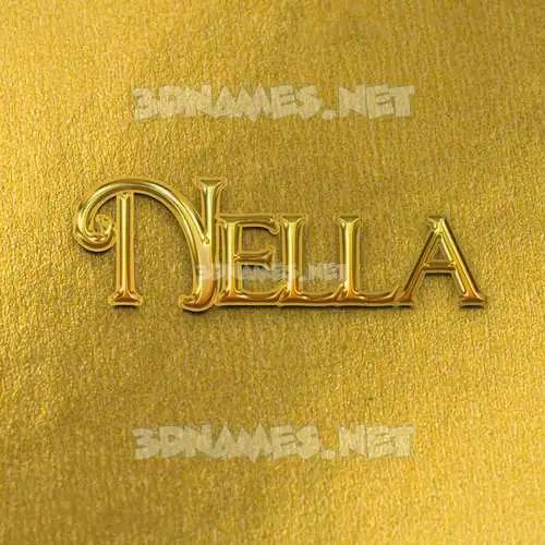 nella in All Gold style - 3D name wallpaper nella in All Gold style - 3D name wallpaper