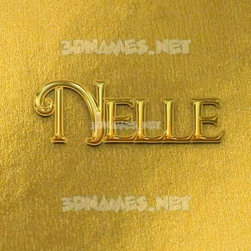 nelle in All Gold style - 3D name wallpaper nelle in All Gold style - 3D name wallpaper