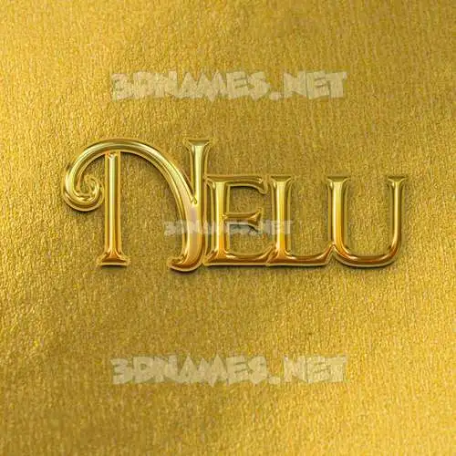 nelu in All Gold style - 3D name wallpaper nelu in All Gold style - 3D name wallpaper