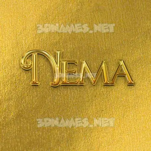 nema in All Gold style - 3D name wallpaper