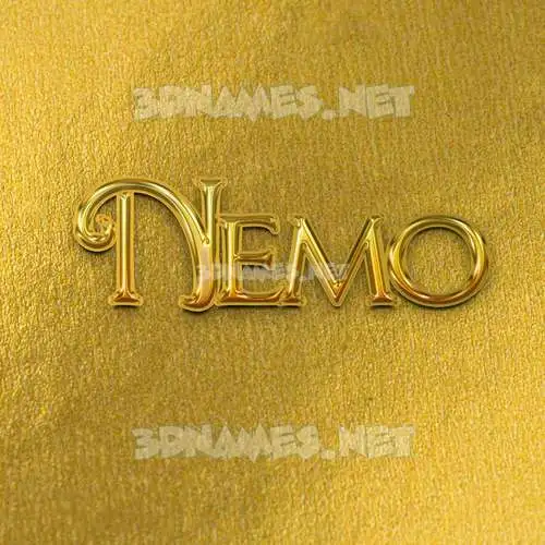 nemo in All Gold style - 3D name wallpaper nemo in All Gold style - 3D name wallpaper