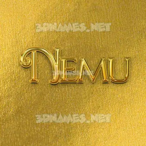 nemu in All Gold style - 3D name wallpaper nemu in All Gold style - 3D name wallpaper