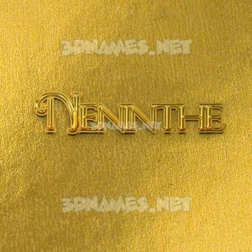 neninthe in All Gold style - 3D name wallpaper neninthe in All Gold style - 3D name wallpaper