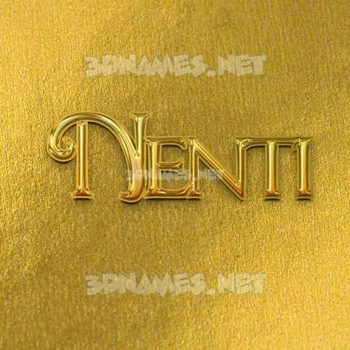 nenti in All Gold style - 3D name wallpaper