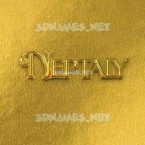 neptaly in All Gold style - 3D name wallpaper
