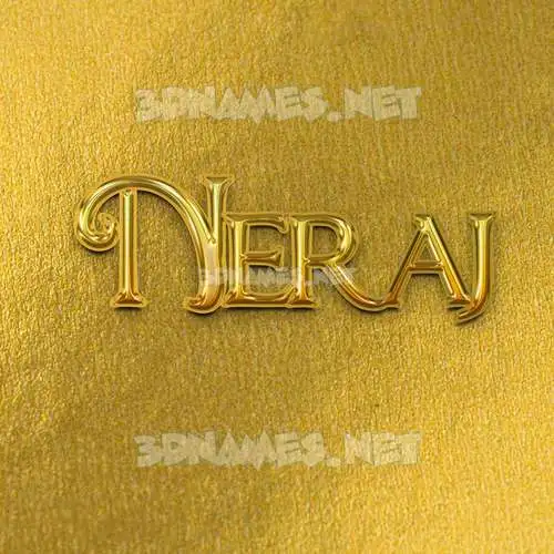 neraj in All Gold style - 3D name wallpaper neraj in All Gold style - 3D name wallpaper