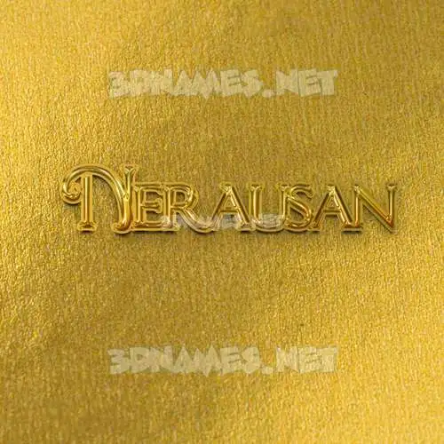 nerausan in All Gold style - 3D name wallpaper nerausan in All Gold style - 3D name wallpaper