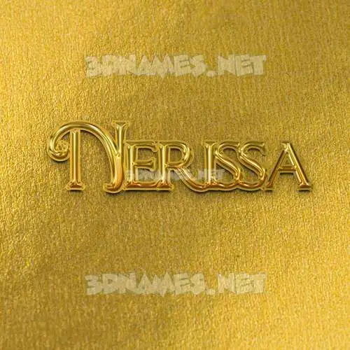 nerissa in All Gold style - 3D name wallpaper nerissa in All Gold style - 3D name wallpaper