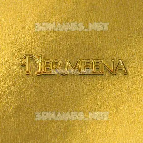 nermeena in All Gold style - 3D name wallpaper nermeena in All Gold style - 3D name wallpaper