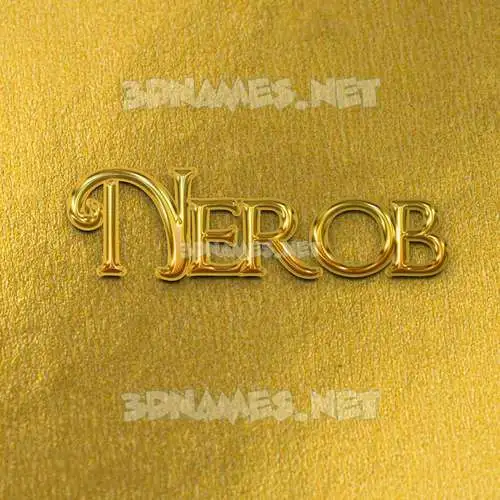 nerob in All Gold style - 3D name wallpaper nerob in All Gold style - 3D name wallpaper
