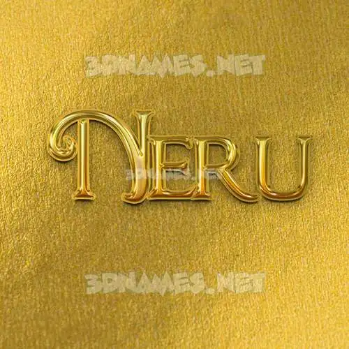neru in All Gold style - 3D name wallpaper neru in All Gold style - 3D name wallpaper