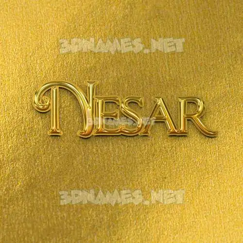 nesar in All Gold style - 3D name wallpaper nesar in All Gold style - 3D name wallpaper