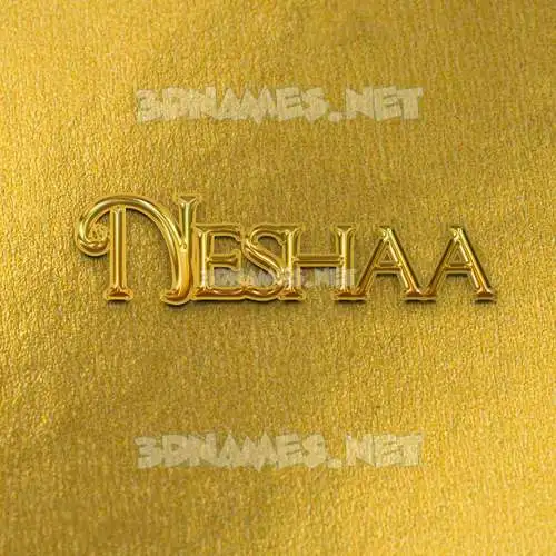 neshaa in All Gold style - 3D name wallpaper neshaa in All Gold style - 3D name wallpaper