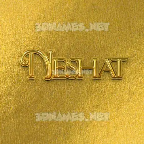 neshat in All Gold style - 3D name wallpaper neshat in All Gold style - 3D name wallpaper