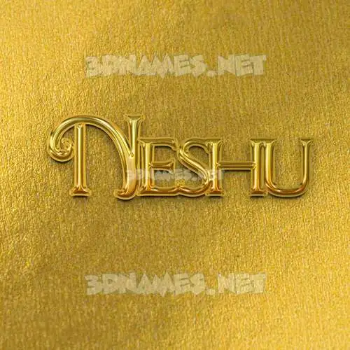 neshu in All Gold style - 3D name wallpaper neshu in All Gold style - 3D name wallpaper