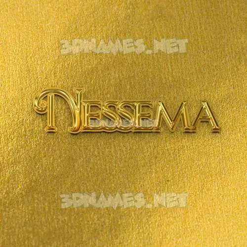 nessema in All Gold style - 3D name wallpaper nessema in All Gold style - 3D name wallpaper