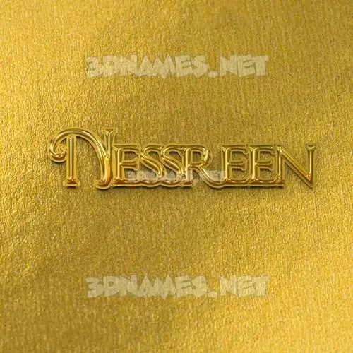 nessreen in All Gold style - 3D name wallpaper nessreen in All Gold style - 3D name wallpaper