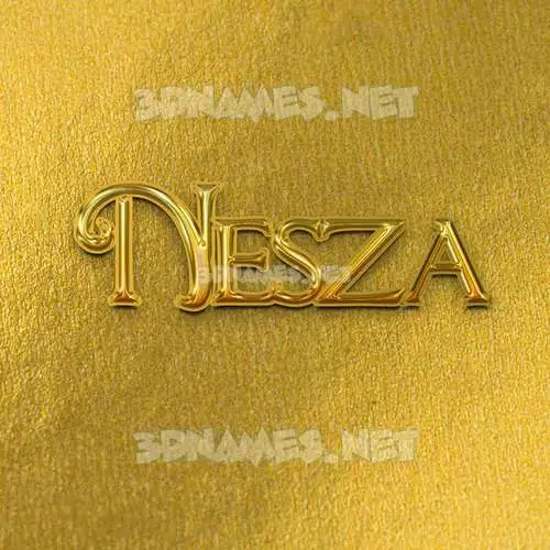 nesza in All Gold style - 3D name wallpaper nesza in All Gold style - 3D name wallpaper