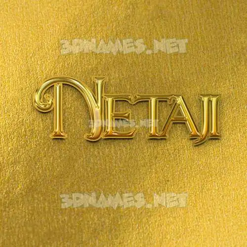 netaji in All Gold style - 3D name wallpaper
