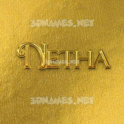 netha in All Gold style - 3D name wallpaper netha in All Gold style - 3D name wallpaper