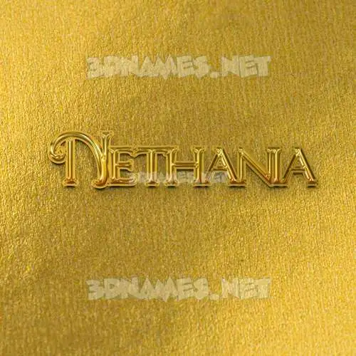 nethania in All Gold style - 3D name wallpaper nethania in All Gold style - 3D name wallpaper