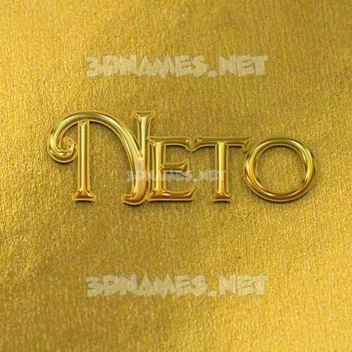 neto in All Gold style - 3D name wallpaper neto in All Gold style - 3D name wallpaper