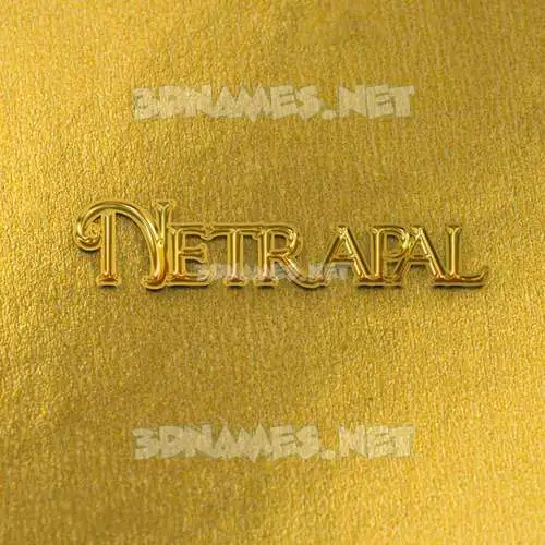 netrapal in All Gold style - 3D name wallpaper